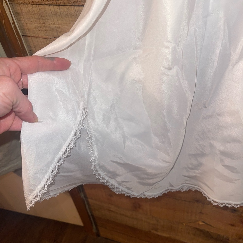 Vintage 90s Christian Dior Saks Fifth Avenue satin and lace slip dress nightie - Picture 7 of 13